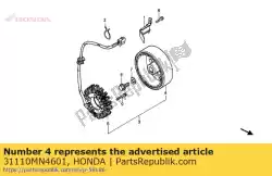 Here you can order the flywheel comp.(nd from Honda, with part number 31110MN4601: