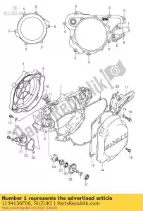 suzuki 1134136F00 capa, embreagem - Lado inferior