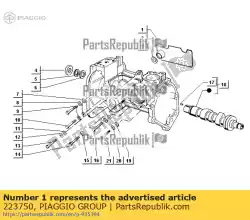 Qui puoi ordinare guarnizione da Piaggio Group , con numero parte 223750: