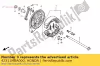 42311MBA000, Honda, kraag, l. rr. wielzijde honda vt 750 1997 1998 1999 2000 2001, Nieuw