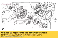 Ici, vous pouvez commander le cale j, pignon (1. 59) auprès de Honda , avec le numéro de pièce 41459MT3610: