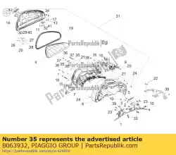 Qui puoi ordinare piastra di fissaggio valigia da Piaggio Group , con numero parte B063932: