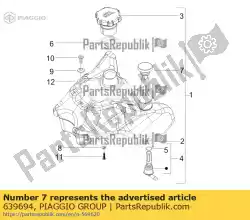 Qui puoi ordinare indicatore liv. Olio da Piaggio Group , con numero parte 639694: