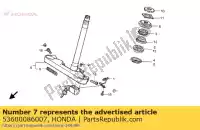 53600086007, Honda, slot, stuurhendel honda (a) general export kph england (b) (e) england cb vf vt zb (j) 50 80 100 125 250 600 750 1100 1980 1981 1984 1988 1989 1990 1991 1992 1993 1994 1995 1996 1997 1998, Nieuw