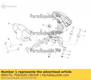 Piaggio Group 896370 painel de controle - Lado inferior