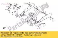 18422438000, Honda, collarín, montaje de silenciador honda cb 750 1992 1994 1995 1996 1997 1998 1999 2001, Nuevo