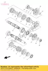 Aqui você pode pedir o engrenagem, 5ª roda em Yamaha , com o número da peça 3D7172510000: