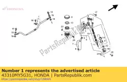 Tutaj możesz zamówić komp. W?? A, rr. Hamulec od Honda , z numerem części 43310MY5G31: