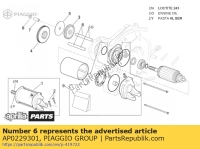 AP0229301, Aprilia, pino m6x50, Novo