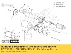 Aprilia AP0229301, Stift m6x50, OEM: Aprilia AP0229301