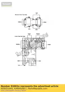 kawasaki 920021649 tornillo zx900-a2 - Lado inferior