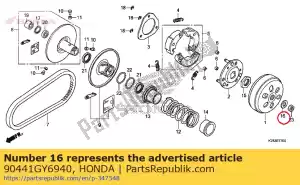 honda 90441GY6940 washer, 12.2x29x2.5 - Bottom side