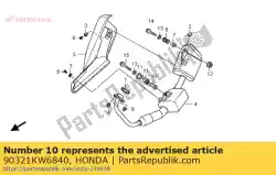 Aqui você pode pedir o gola, ajuste do cachecol em Honda , com o número da peça 90321KW6840:
