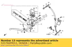 hefboom comp., r. Stuurhendel van Honda, met onderdeel nummer 53175GFMJ11, bestel je hier online: