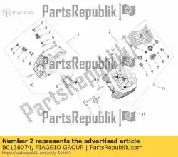 Qui puoi ordinare testa cilindro da Piaggio Group , con numero parte B0138074: