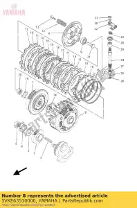 yamaha 5VKE63510000 plate, pressure 1 - Bottom side