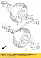 92045S036, Kawasaki, Cuscinetto a sfere, anteriore hu kawasaki kfx50 kfx400 50 400 , Nuovo