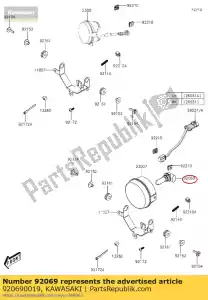 kawasaki 920690019 ampoule, 12v 35 / 35w kaf950f9f - La partie au fond