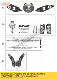 ktm 77108099100 set d'autocollants musq./cairoli 11 - La partie au fond