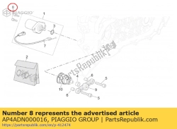 Aprilia AP4ADN000016, Vis à six pans creux m6x25, OEM: Aprilia AP4ADN000016