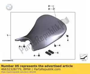 bmw 46632328779 sealing strip - l=50mm - Bottom side