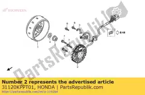 honda 31120KPPT01 stator comp. - Onderkant