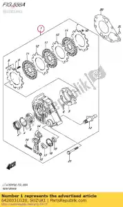 suzuki 6420031G20 brake assy,rear - Bottom side