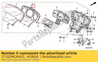 37102MCAH01, Honda, piastra assy., riflettente honda gl goldwing  bagger f6 b gold wing deluxe abs 8a a gl1800a gl1800 gl1800b 1800 , Nuovo