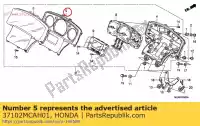 37102MCAH01, Honda, plaat volledig, reflecterend honda gl goldwing  bagger f6 b gold wing deluxe abs 8a a gl1800a gl1800 gl1800b 1800 , Nieuw