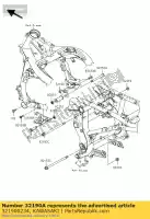 321900234, Kawasaki, staffa-motore, sinistra er650a6s kawasaki er-6n 650 2006 2007 2008, Nuovo