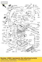 Here you can order the holder,element from Kawasaki, with part number 130911815: