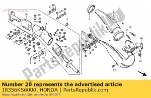 Honda 18356KS6000 colar silenciador - Lado inferior