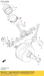 suzuki 1211140H100F0 zuiger - Onderkant