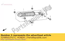 Aqui você pode pedir o colarinho, bucha de borracha em Honda , com o número da peça 52486GCF671: