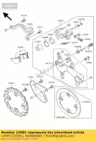 140911523RZ, Kawasaki, couvercle, disque arrière, blanc kawasaki kx  m r f klx kx125 kx250 kx250f kx450f klx450r 125 250 450 , Nouveau