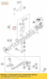 ktm 77013060044 cilindro de freio traseiro cpl.sx 09 - Lado inferior