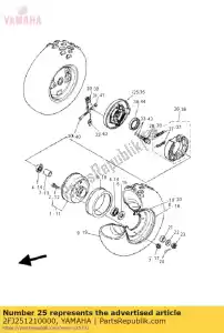 yamaha 2FJ251210000 plaque, mâchoire de frein - La partie au fond