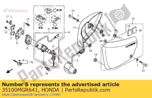 Honda 35100MGR641 commutateur assy, ??peigne - La partie au fond