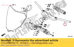 Aqui você pode pedir o tubo, manivela de direção em Honda , com o número da peça 53100MEN670: