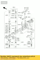 440220006, Kawasaki, horquilla de cilindro kx125-m2 kawasaki kx 125 250 2004 2005 2006 2007 2008, Nuevo