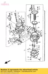 deksel, plunjerkap van Yamaha, met onderdeel nummer 4X7141730000, bestel je hier online: