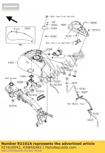 Kawasaki 921610042 serranda, serbatoio carburante, cnt - Il fondo