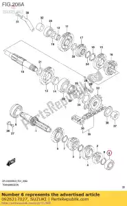 Suzuki 0926217027 kogellager - Onderkant