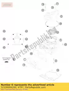ktm 52330006200 cilinderkop 200 2006 - Onderkant