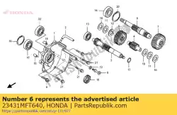 Here you can order the no description available at the moment from Honda, with part number 23431MFT640: