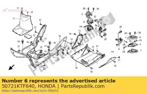 Honda 50721KTF640 caoutchouc, l. étape passager - La partie au fond