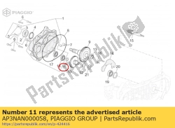 Aprilia AP3NAN000058, Podk?adka oporowa rh, OEM: Aprilia AP3NAN000058