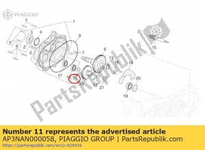 aprilia AP3NAN000058 podk?adka oporowa rh - Dół