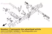 24211107000, Honda, vork, r. schakelen honda cg 125 1998, Nieuw