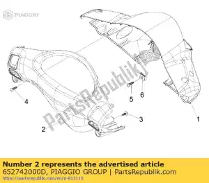 Piaggio Group 652742000D tylna os?ona kierownicy (poci?gnij-ci?gnij) - Dół